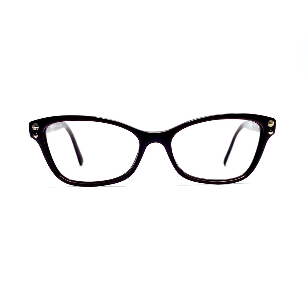 Versace Red Maroon Cat Eye Gold Studded Glasses Italy MOD 3208 5105 54 16 140
